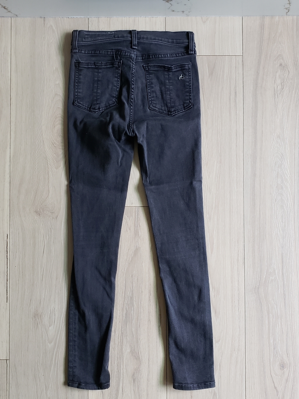 rag & bone Black Jeans with Branded Waistband